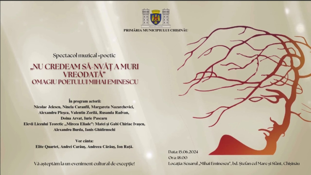 Eveniment-omagiu dedicat poetului Mihai Eminescu